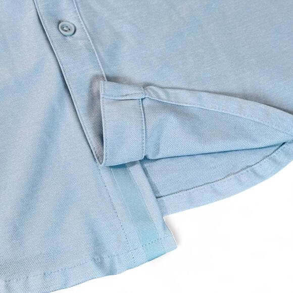 VRST Limitless Button Up Short Sleeve Shirt Performance Golf Prep Lt Blue Mens S - Picture 3 of 8